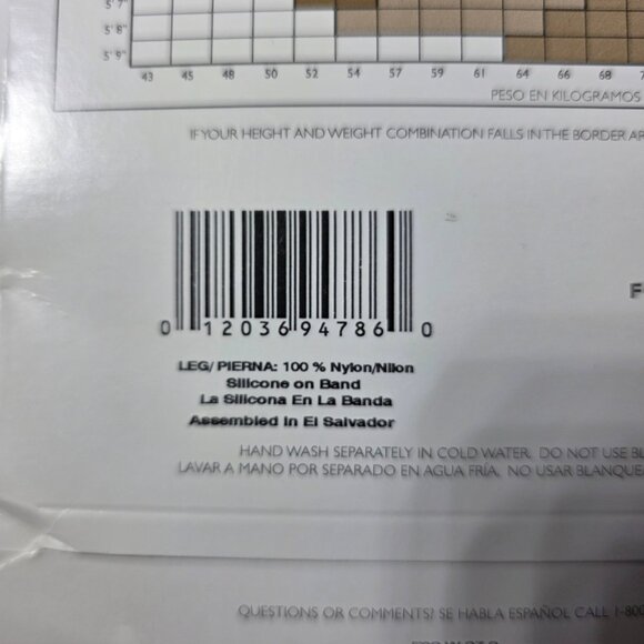 Hanes Absolutely Ultra Sheer Lace Thigh Highs Medium Barely There Nylon Hosiery - Picture 4 of 5